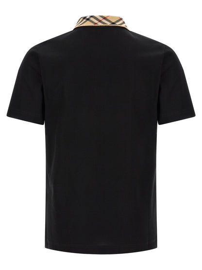 Burberry Black Cotton Polo Shirt