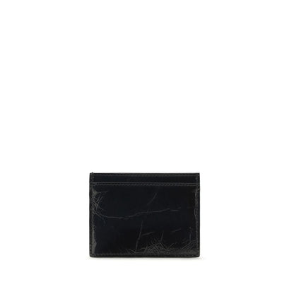 Vivienne Westwood Bos Taurus Calf Leather Cardholder Wallet - Black