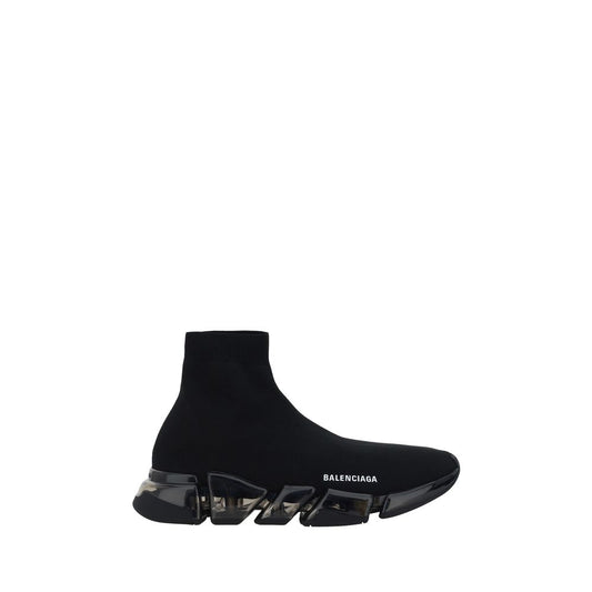 Balenciaga Men's Slip On Sock Nylon & Polyester Athletic Sneakers - Black Signature