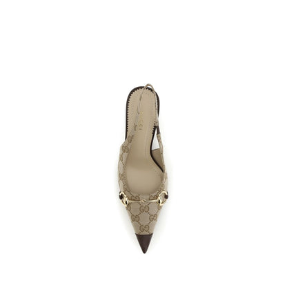 Gucci Beige Fabric High Heel Pumps