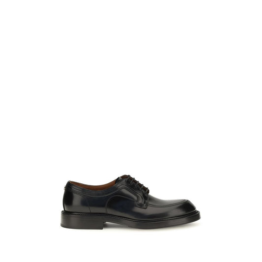 Derby Loafer Shoes by Dolce & Gabbana for men in tu textile & bos taurus calfskin leather black features an effortless chic silhouette, showcasing the Men's TU Textile & Bos Taurus Calfskin Leather Derby Loafer Shoes design with an effortless chic and a for a effortless chic look.