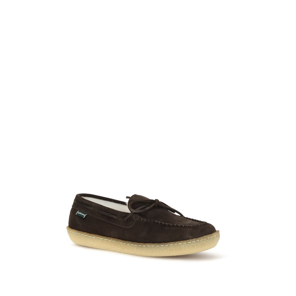 Sebago Brown Calf Leather Bos Taurus Slip-On Loafers