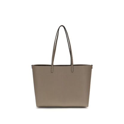 Fendi Selleria Bos Taurus Calfskin Leather Medium Shoulder Bag - Beige Brown Gold Natural Jacquard
