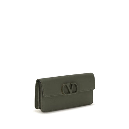 Valentino Garavani V Logo Bos Taurus Calfskin Nappa Leather Cardholder Wallet - Bicolour Signature