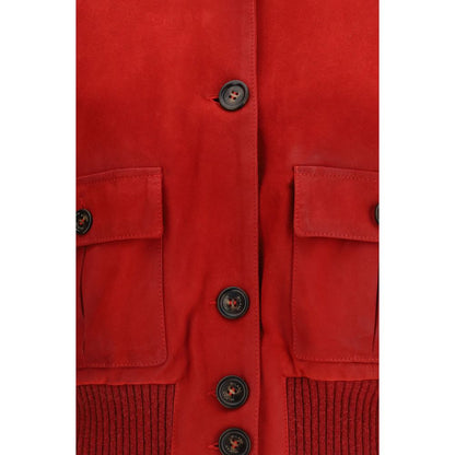 Valstar Red Goatskin Full-Length Jacket