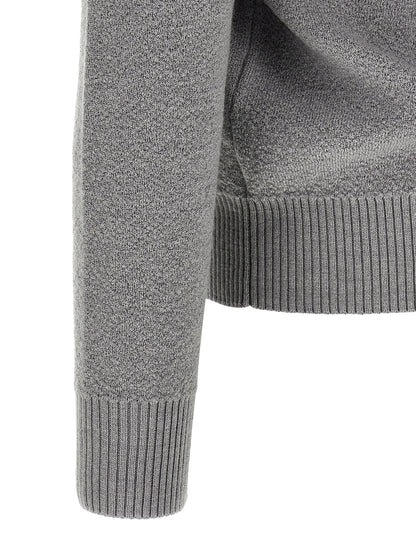 Stone Island Gray Virgin Wool Cardigan