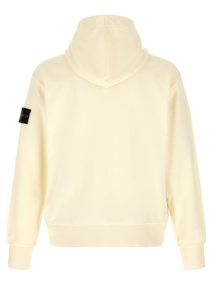 Stone Island White Cotton Sweatshirt