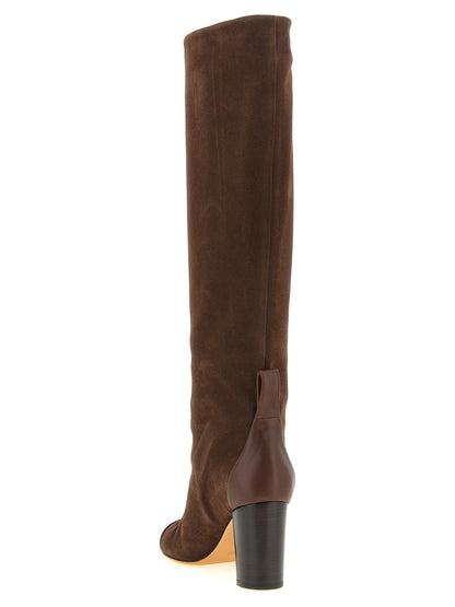 ODISSI Brown Calfskin Over The Knee