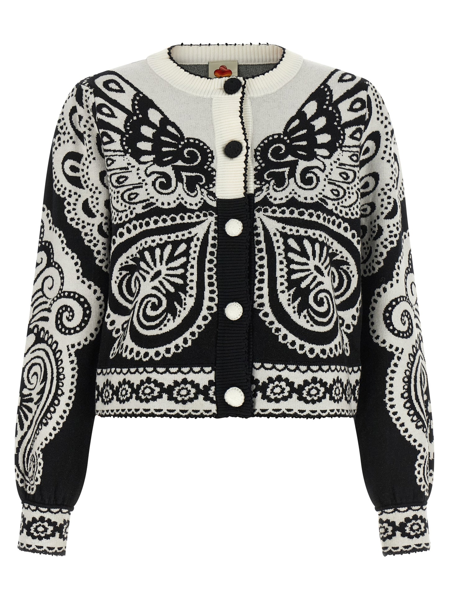FARM RIO Bicolor Polyester Cardigan