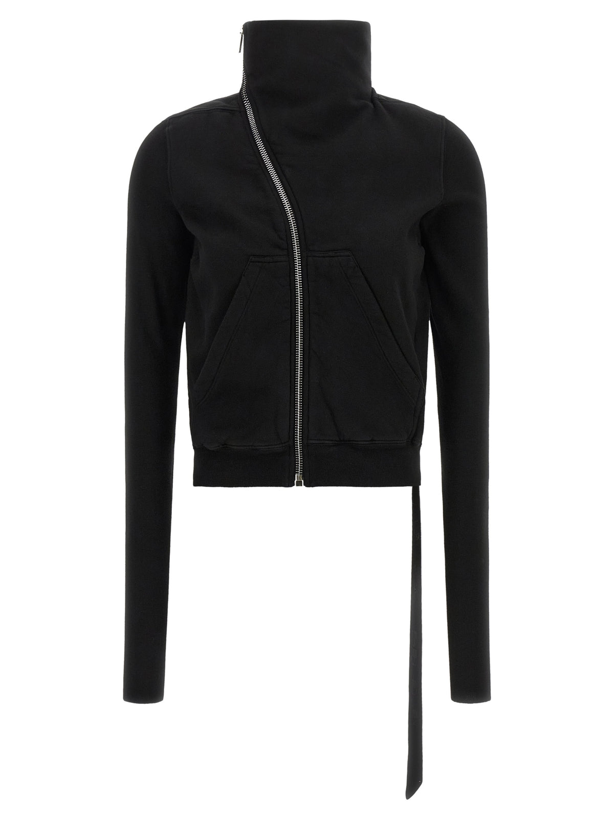 Activewear Sweatshirt by DRKSHDW for women in cotton black showcases a versatile silhouette, artfully detailed with a versatile high-neck neckline and for a versatile finish with .
