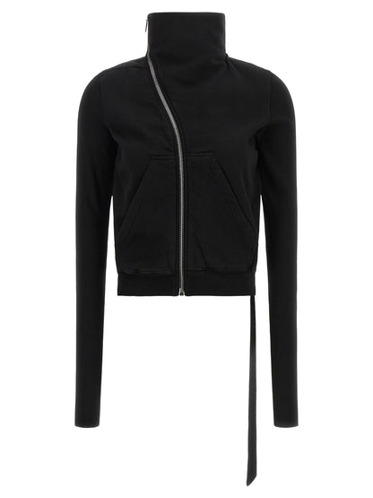 Activewear Sweatshirt by DRKSHDW for women in cotton black showcases a versatile silhouette, artfully detailed with a versatile high-neck neckline and for a versatile finish with .