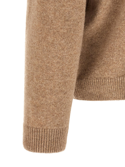 Maison Kitsuné Beige Wool Cardigan