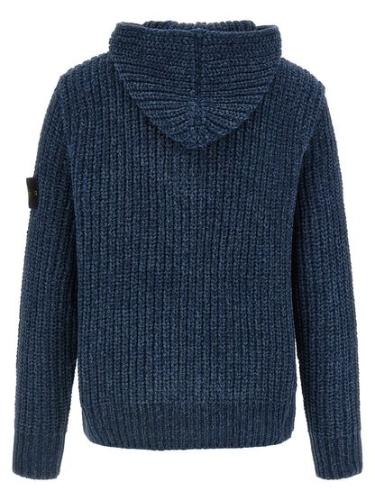 Stone Island Blue Cotton Cardigan