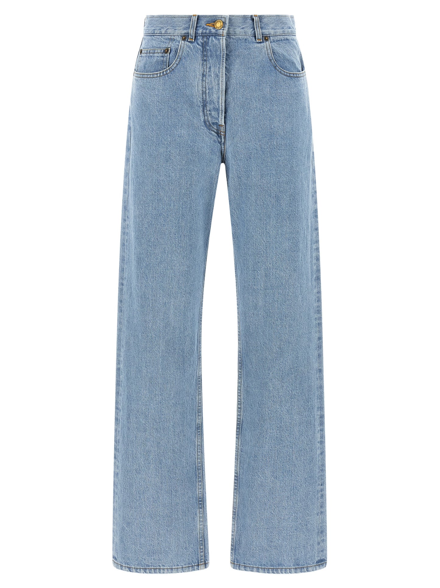 Thom Browne Blue Cotton Straight-Leg Jeans