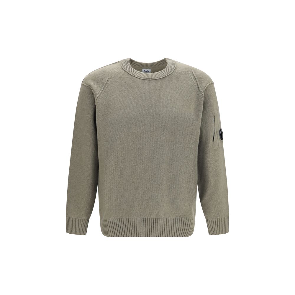 Sweatshirt by C.P. Company for men in polyamide & merino wool bicolour presents a smart casual silhouette, featuring a smart casual crew neckline and for a sophisticated look.