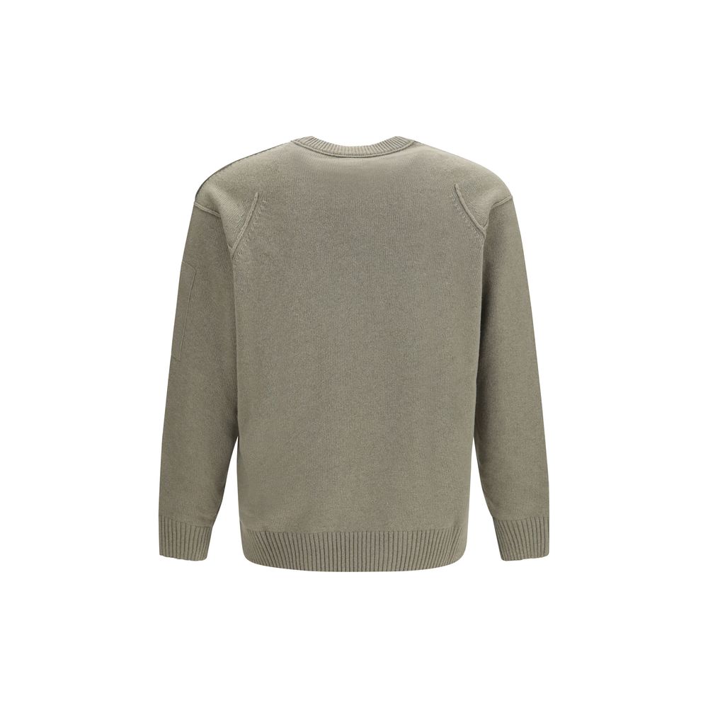 Sweatshirt by C.P. Company for men in polyamide & merino wool bicolour showcases a slouchy chic silhouette, artfully detailed with a slouchy chic crew neckline and for a slouchy chic finish.