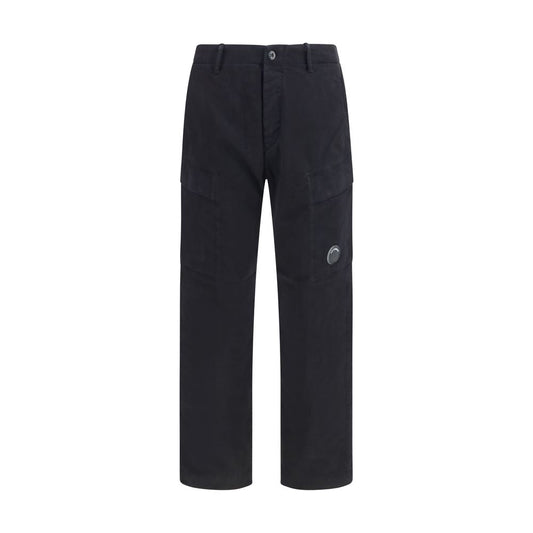 C.P. Company Black Cotton Cargo Pants