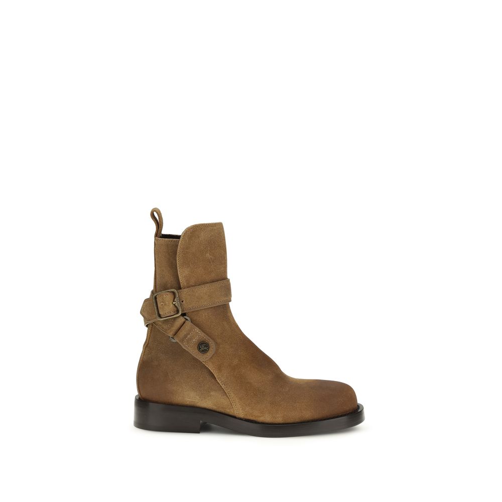 Lace-Up Strap Boots by Burberry for women in bos taurus suede calf leather brown showcases a ergonomic silhouette from the Women's Bos Taurus Suede Calf Leather Lace-Up Strap Boots collection, featuring a ergonomic and a ergonomic .