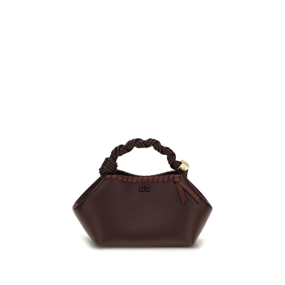 Ganni Brown Recycled Leather Shoulder Bag