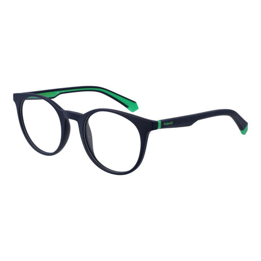 Eyeglasses Frames by Polaroid for unisex in acetate blue features a refined silhouette, showcasing a refined blue coloured frame and full-frame frame design for a sophisticated, premium look.