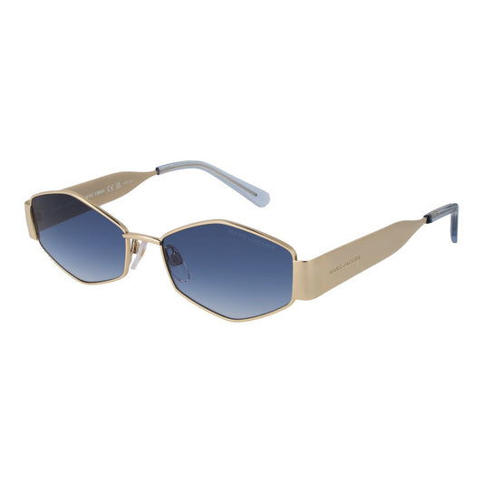 Sunglasses by Marc Jacobs for women in acetate gold features an effortlessly chic full-rim frame design with gold coloured frame detailing and gradient category-2-medium-tint lens for a effortlessly chic aesthetic.