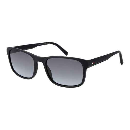 Sunglasses by Tommy Hilfiger for men in polyamide blue showcases a ethereal silhouette, featuring blue coloured frame rectangle full-rim frame design with gradient category-2-medium-tint lens for a ethereal finish.