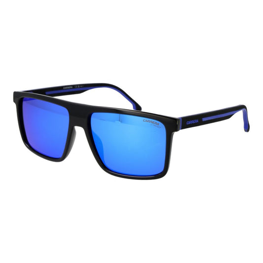 Sunglasses by Carrera for men in polyamide and black presents a enviable silhouette, featuring black coloured frame and full-rim square frame design with mirrored category-3-dark-tint lens for a enviable look.