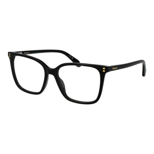 Eyeglasses Frames by Polaroid for women in acetate black showcases a refined full-frame frame design with a refined black coloured frame finish for a refined and sophisticated look.