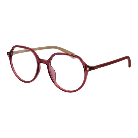 Eyeglasses Frames by Polaroid for women in polyamide purple features a refined silhouette, showcasing a refined purple coloured frame and full-frame frame design for a sophisticated, premium look.