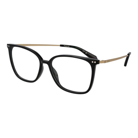 Eyeglasses Frames by Polaroid for women in titanium black features an refined silhouette, showcasing the refined black coloured frame and sophisticated full-frame frame design.