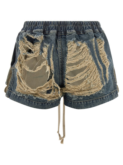 DRKSHDW Blue Cotton Bermuda Shorts