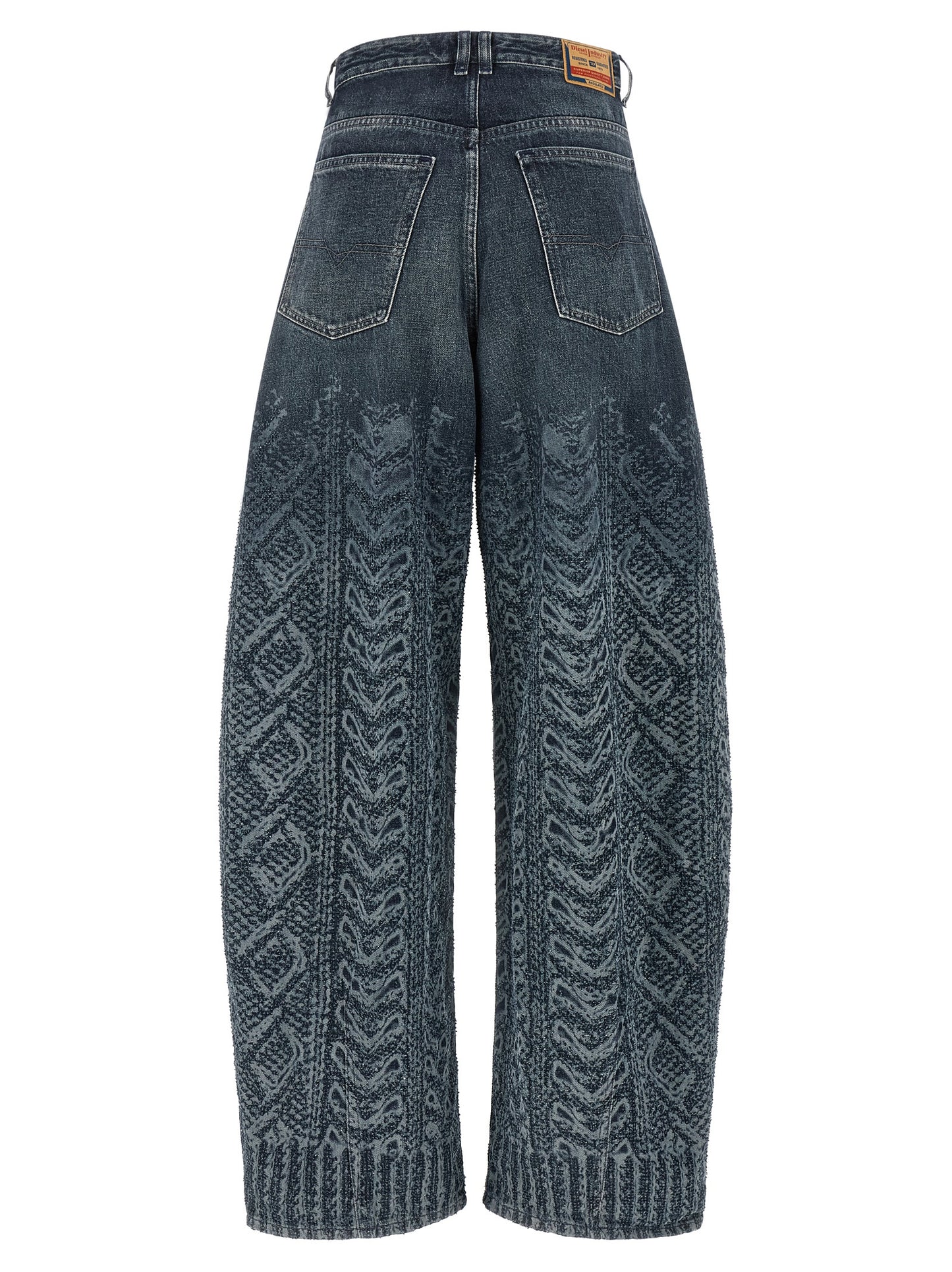 Diesel Blue Cotton High-Waisted Jean