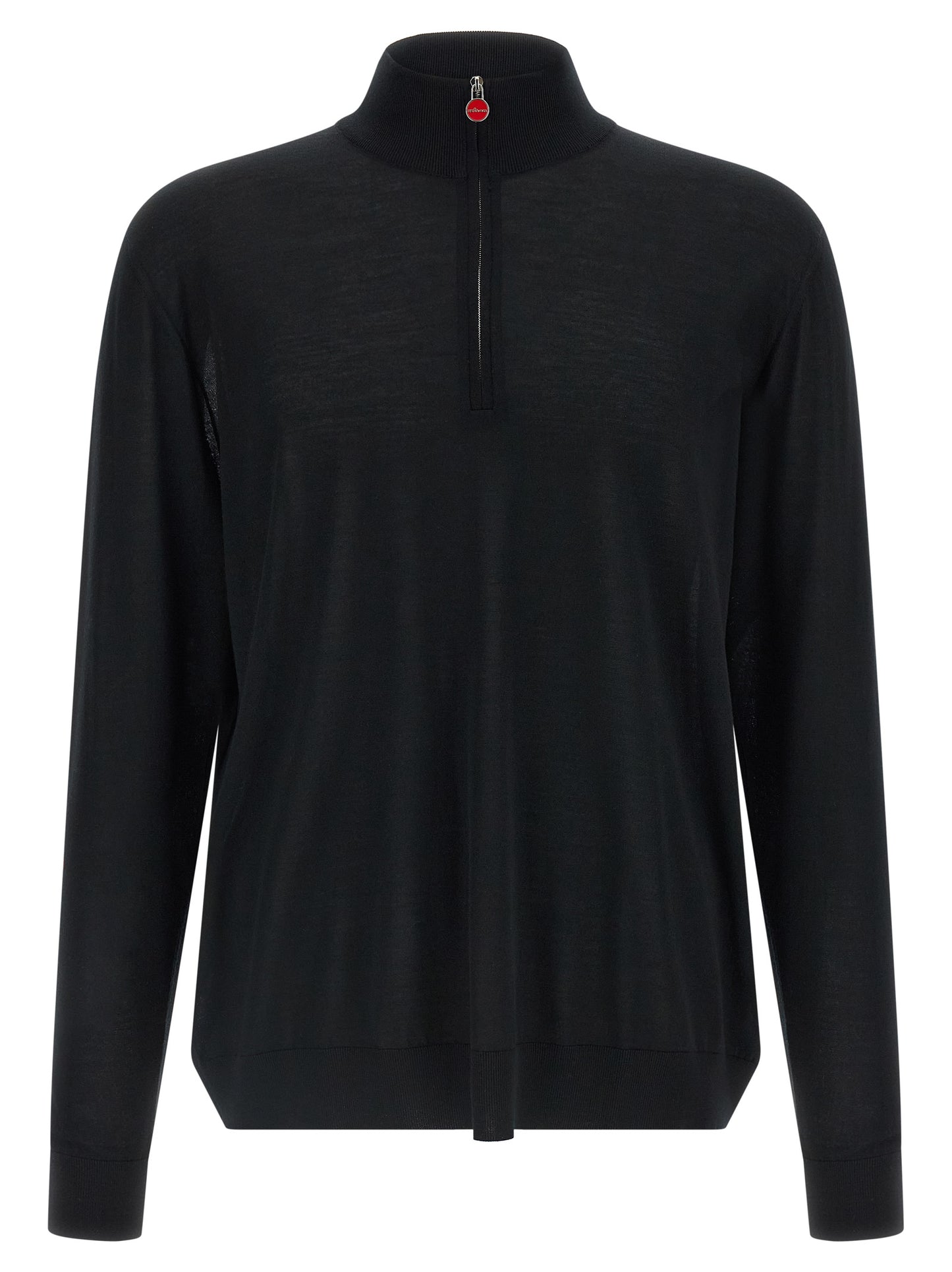Kiton Black Wool Cardigan