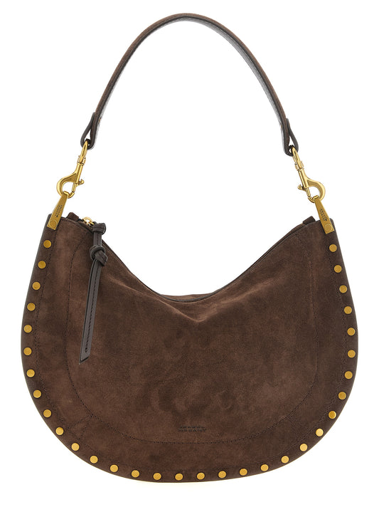 Hobo Handbag by Isabel Marant for women in cowhide leather brown & gold features a refined silhouette, showcasing a secure zipper, organized , and versatile adjustable-strap & detachable-strap for a refined finish.