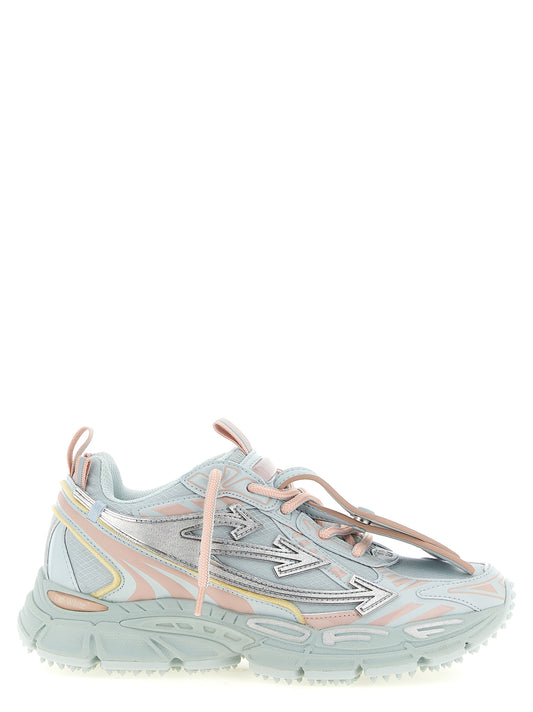 Athletic Sneakers Off-White women polyester polyethylene & polyurethane light-blue, white & signature featuring a avant-garde Women's Chunky Polyester Polyethylene & Polyurethane Athletic Sneakers design with a avant-garde chunky style for a refined finish.