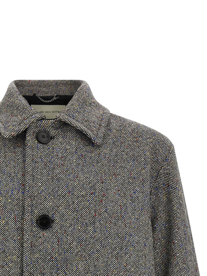 Dries Van Noten Gray Wool Coat