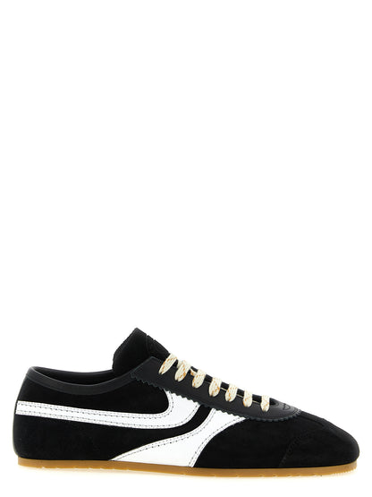 Dries Van Noten Bicolor Calfskin Athletic Sneakers
