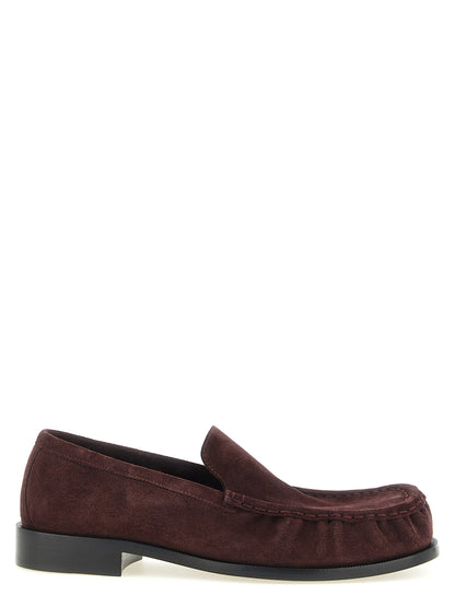 Dries Van Noten Bordeaux Calfskin Slip-On Loafers