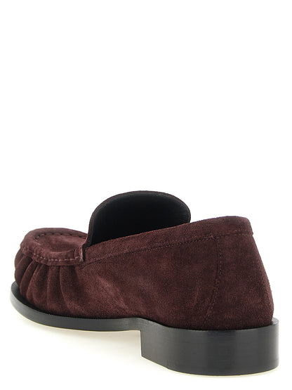 Dries Van Noten Bordeaux Calfskin Slip-On Loafers
