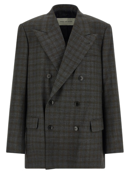 Dries Van Noten Gray Wool Blazer