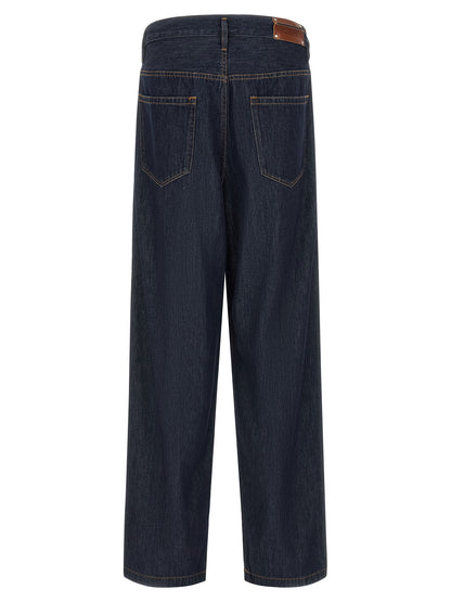 Dries Van Noten Blue Cotton Jeans Denim