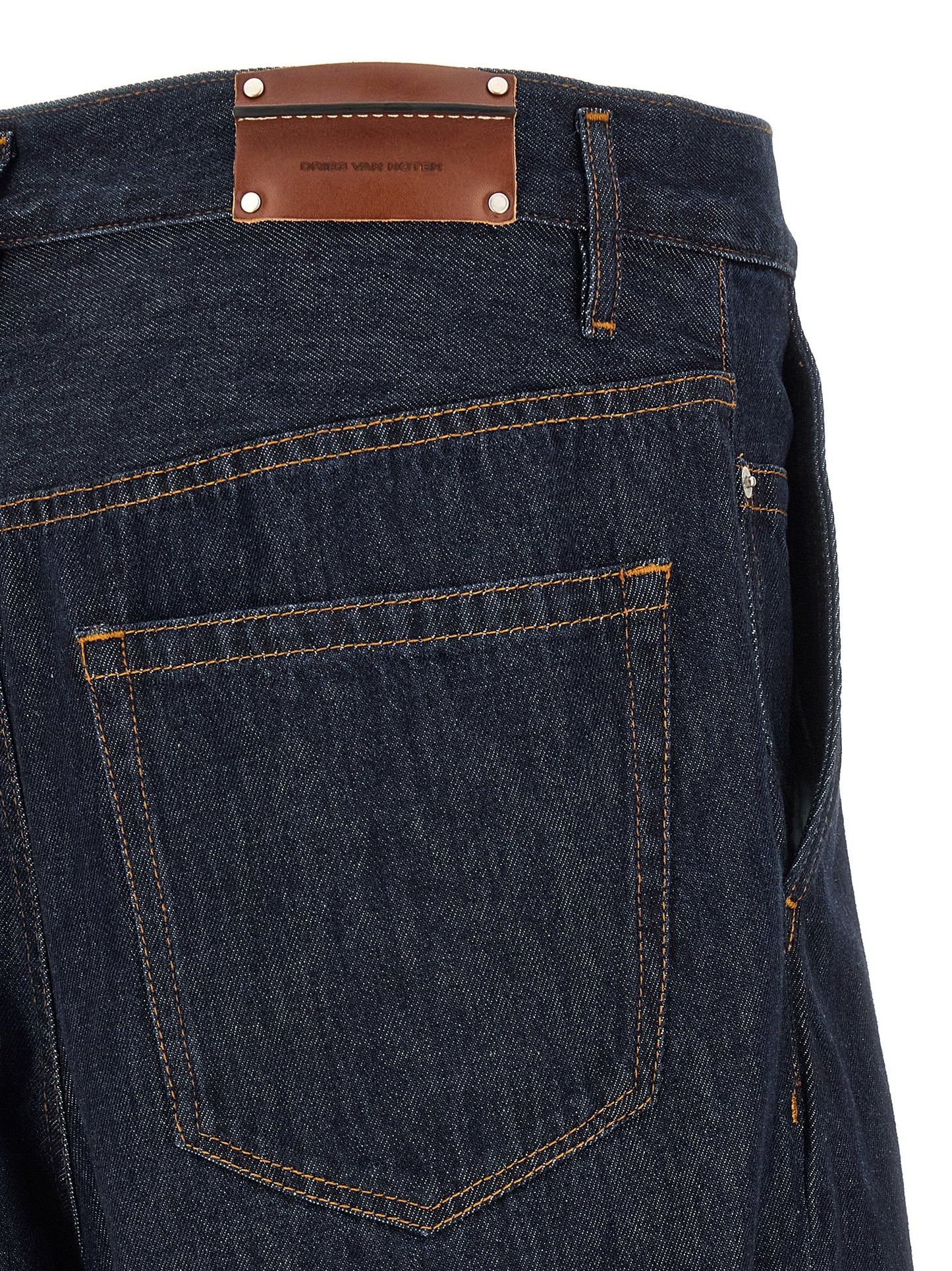 Dries Van Noten Blue Cotton Jeans Denim