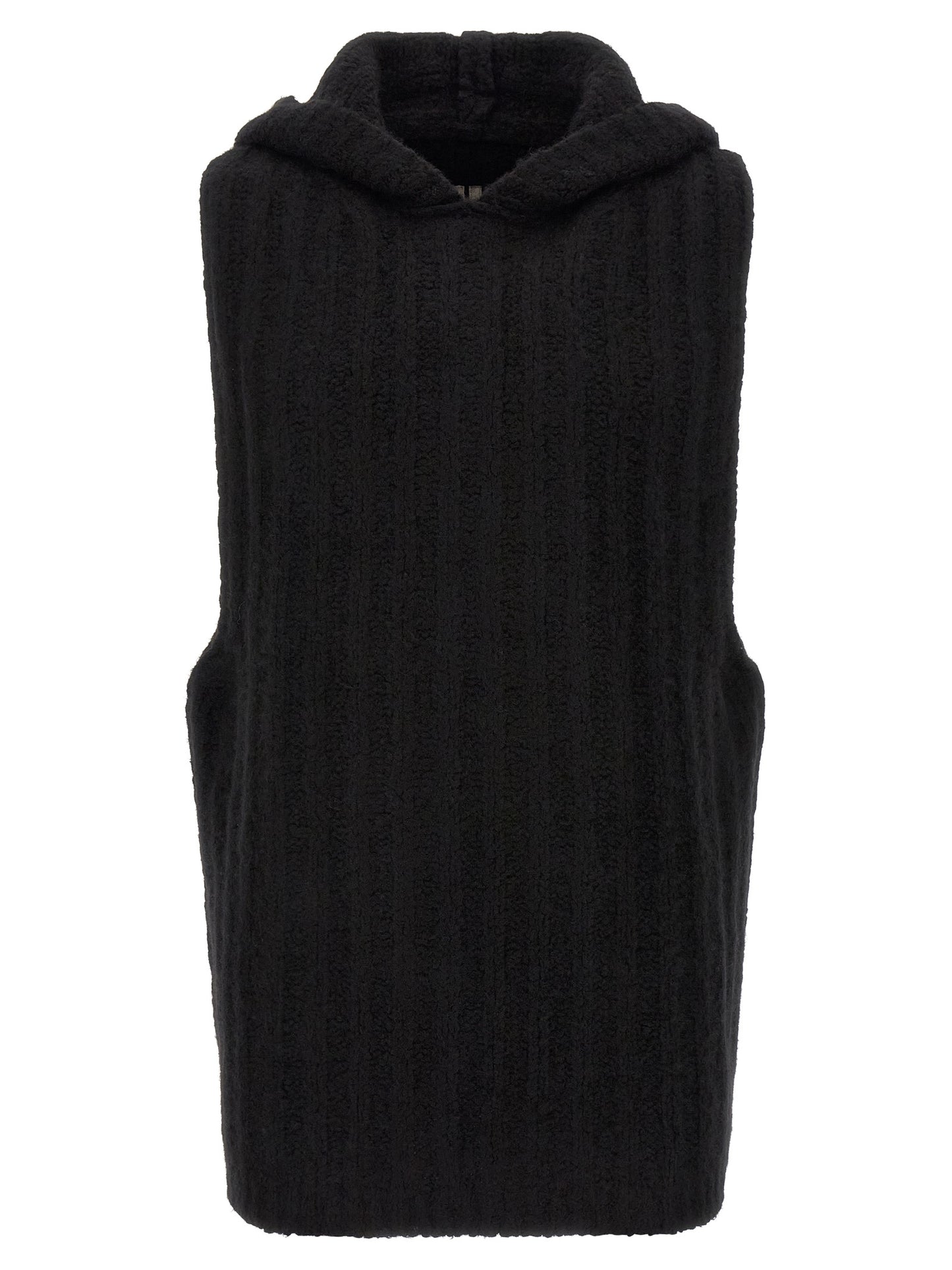 Rick Owens Black Cashmere Sleeveles Sweater