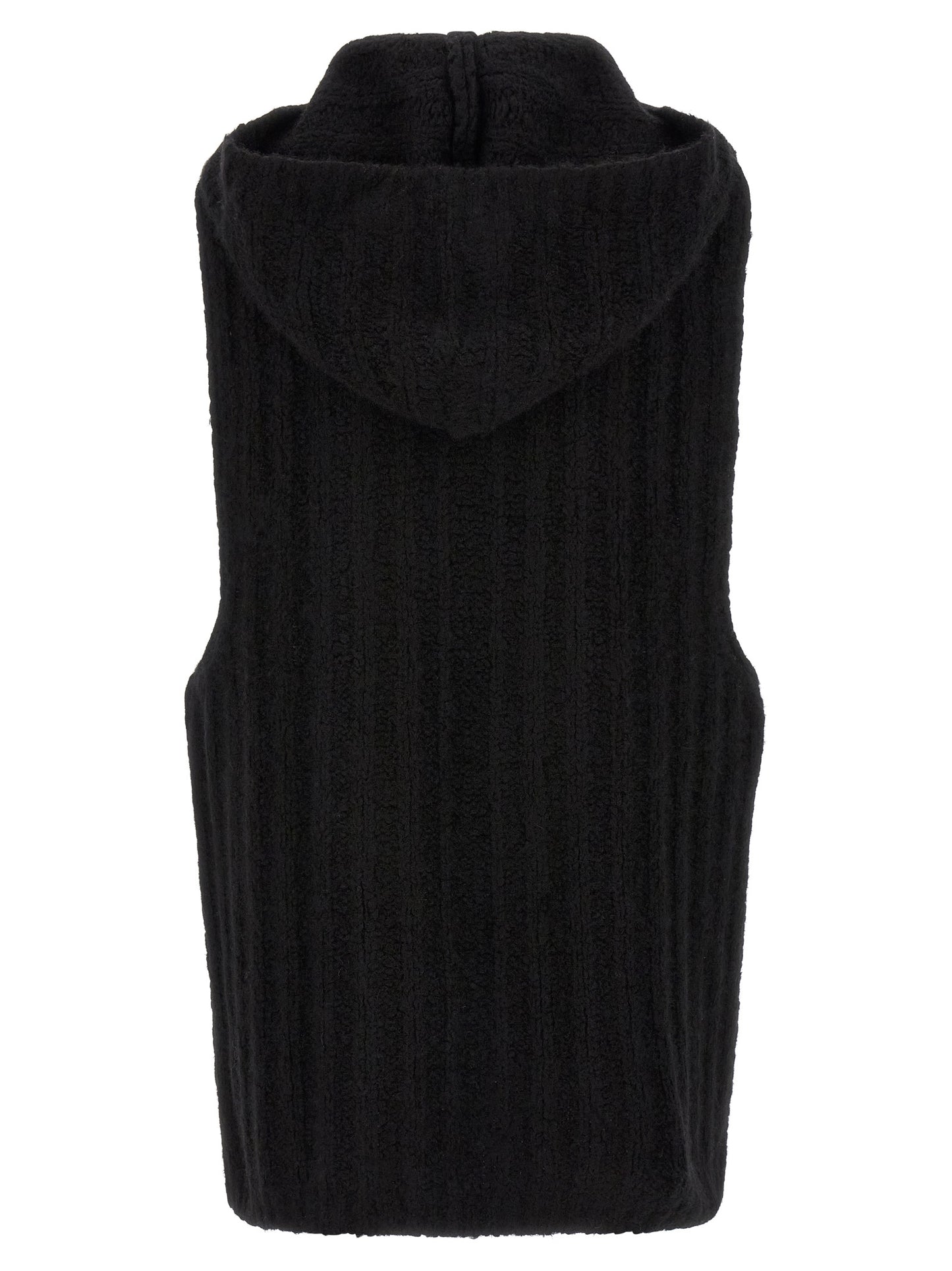 Rick Owens Black Cashmere Sleeveles Sweater