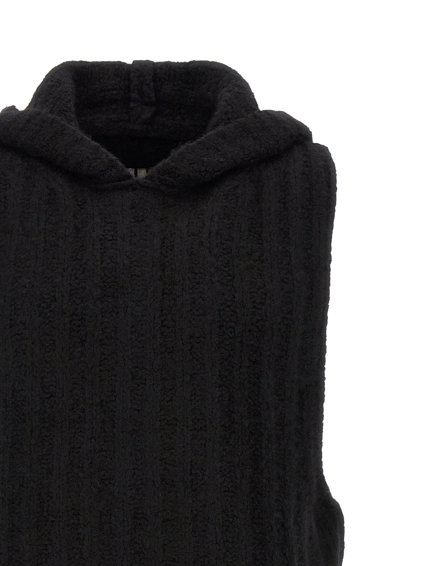 Rick Owens Black Cashmere Sleeveles Sweater