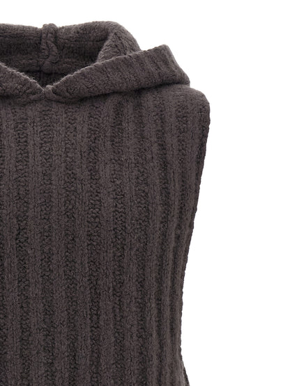 Rick Owens Gray Cashmere Sleeveles Sweater