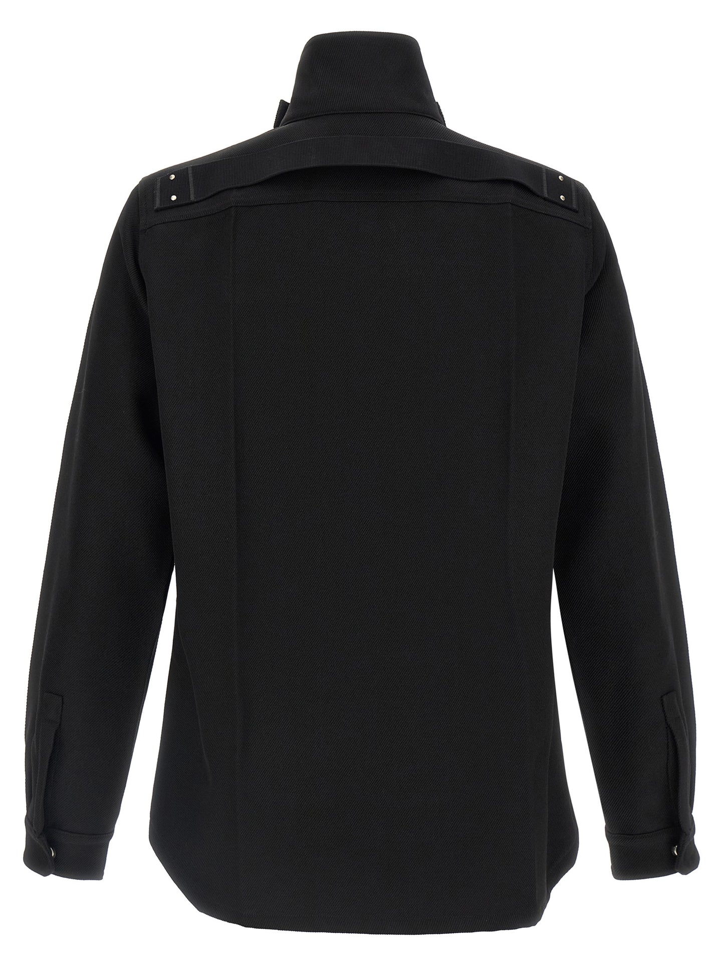 Rick Owens Black Cotton Full-Length Jacket