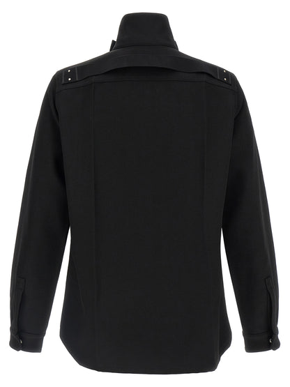 Rick Owens Black Cotton Full-Length Jacket