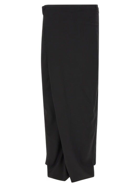 Trousers by Kiko Kostadinov for men in virgin wool black features an sartorial silhouette, showcasing a precise and long with a sartorial for a refined look.
