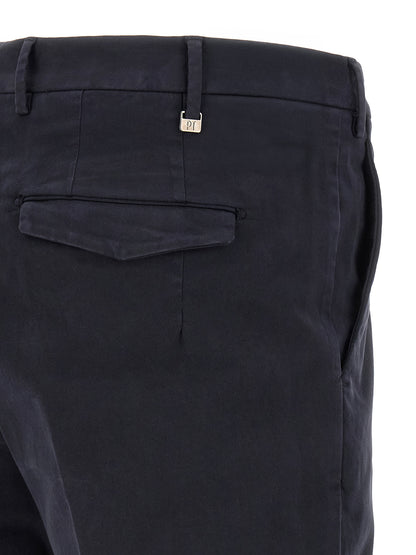 PT Torino Blue Cotton Casual Pants
